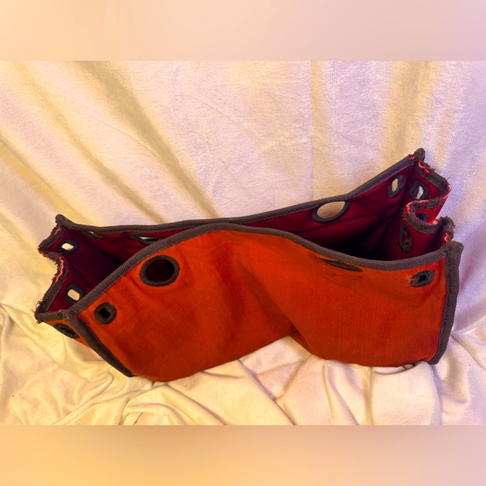 Hermès Herbag Cabas PM Reversible Orange Red Canvas Tote Authentic Hermès - Picture 14 of 16